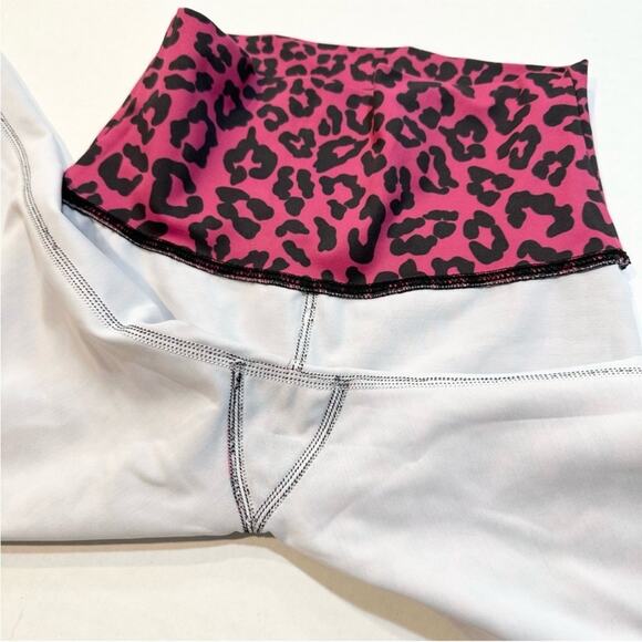 Beach Riot x Revolve Ayla Leggings High Rise Pink Leopard Cheetah Print Size XS - Picture 9 of 14